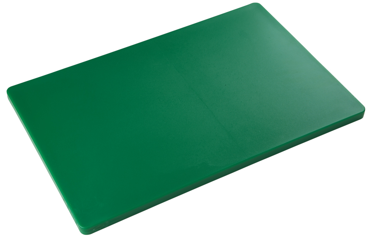 Schneidebrett aus hochdichtem Polyethylen (HDPE) grün 53x32,5x2 cm ohne Saftrille beidseitig verwendbar Pro.cooker