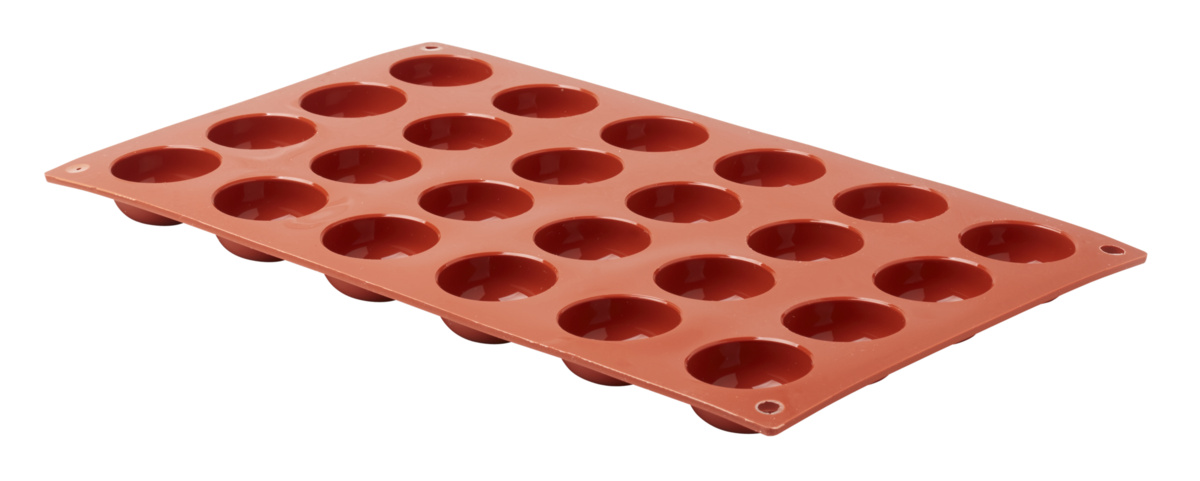 Backblech für 24 runde Petit Fours Silikon GN 1/3 29,5x17,5x1,6 cm Pro.cooker