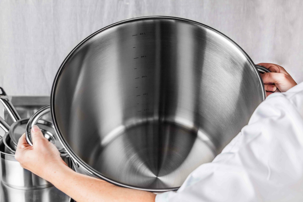 Edelstahltopf Ohne Beschichtung Ohne Deckel Ø 36 cm 36 cm 36 L Qualiplus Pro.cooker