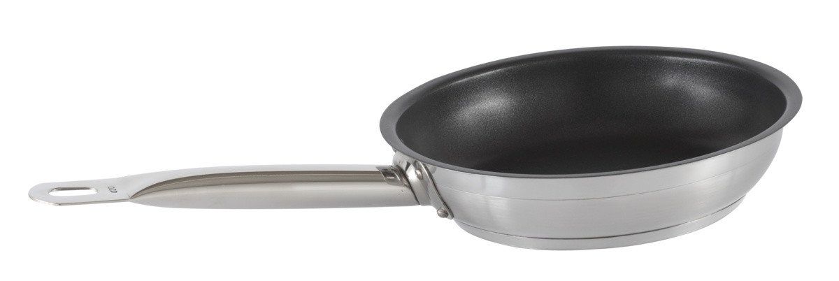 Runde Edelstahlpfanne Antihaftbeschichtung Ø 28 cm 5,5 cm 3 L Qualiplus Pro.cooker