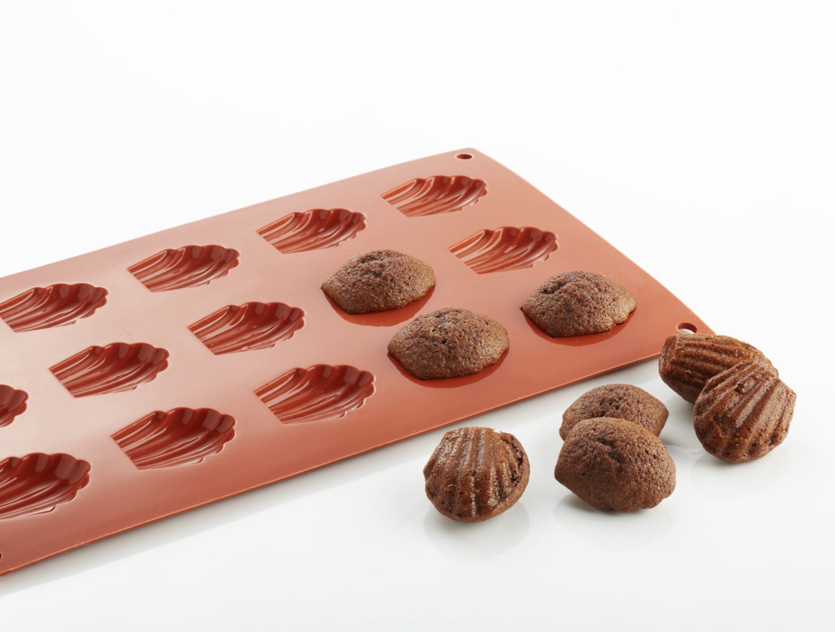 Backblech für 15 Mini-Madeleines Silikon GN 1/3 29,5x17,5x1 cm Pro.cooker