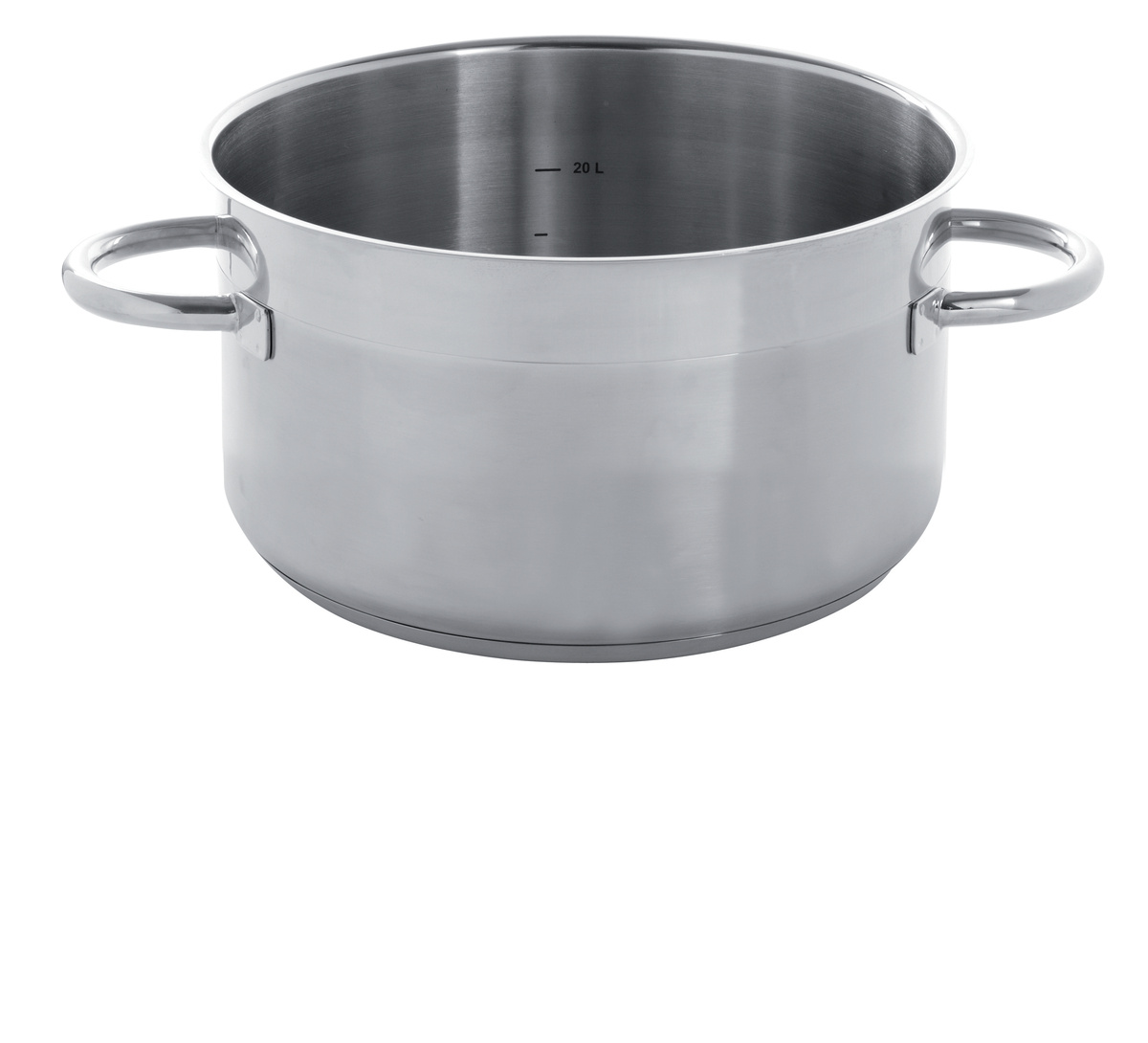Edelstahltopf Ohne Beschichtung Ohne Deckel Ø 28 cm 11 cm 6,7 L Qualiplus Pro.cooker