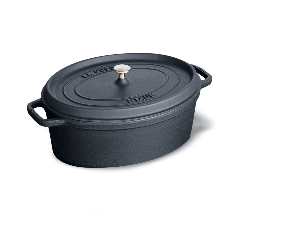 Gusseisentopf aus Stahl Ohne Beschichtung Mit Deckel 31x25x16,7 cm 5,5 L Staub – No Own Brand