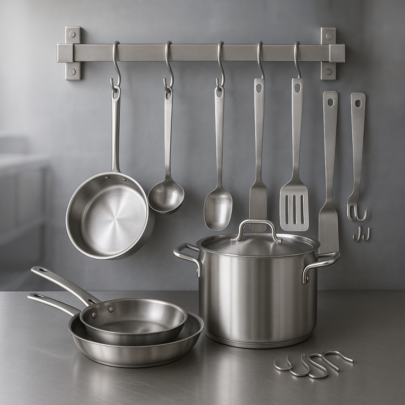 Wand und Topfhalterungen für Gastronomie und Großküchen