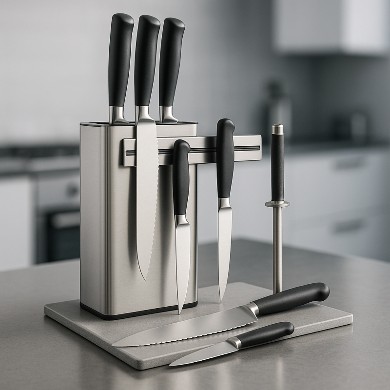 Messerbloecke und Ablagen für Gastronomie und Großküchen